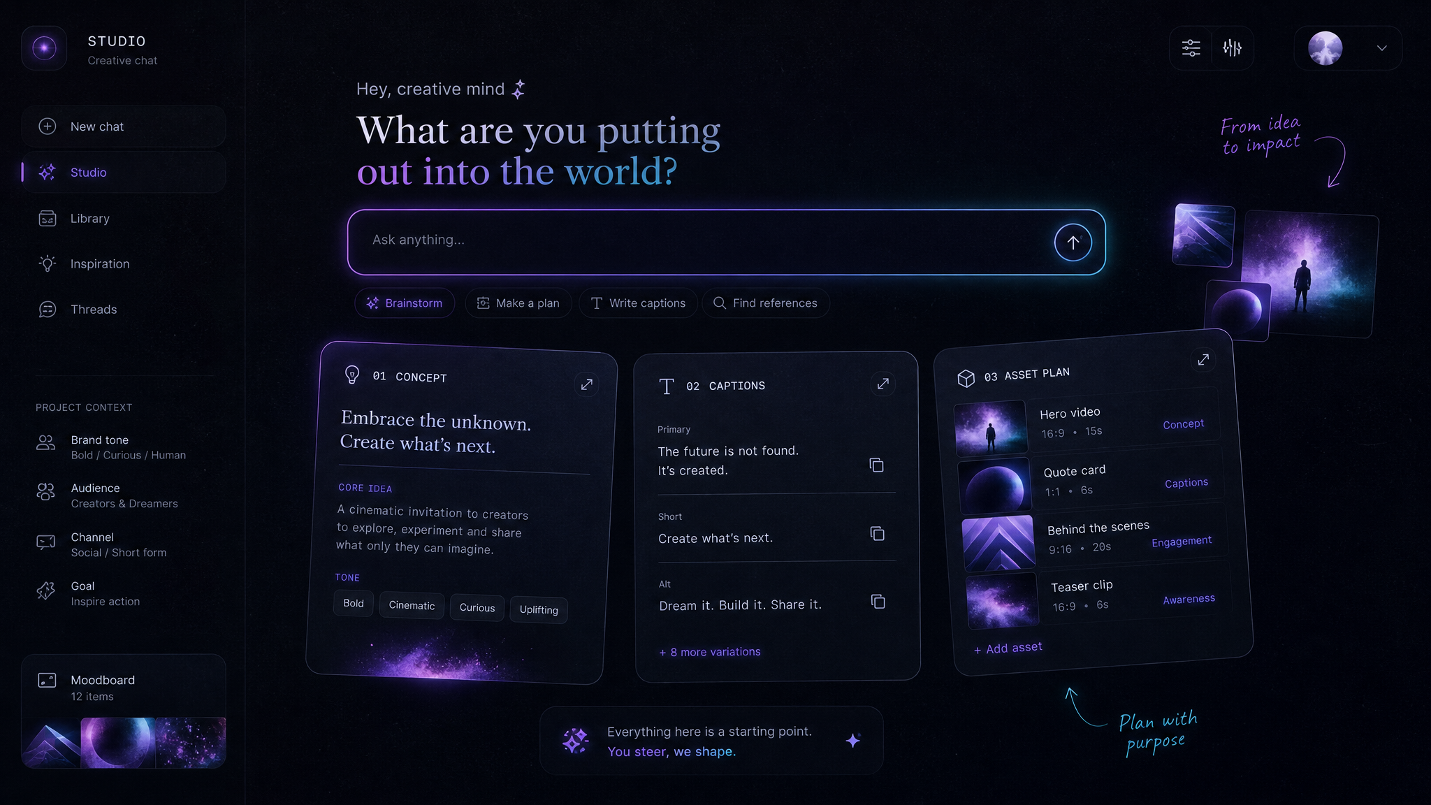 Describe the drop, get the whole plan